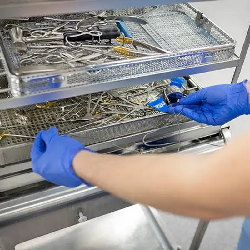Medical Instrument Cleaning with Metal Baskets