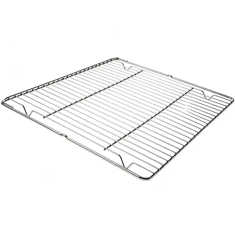 Rectangular stainless steel slotted-hole cooling rack with legs