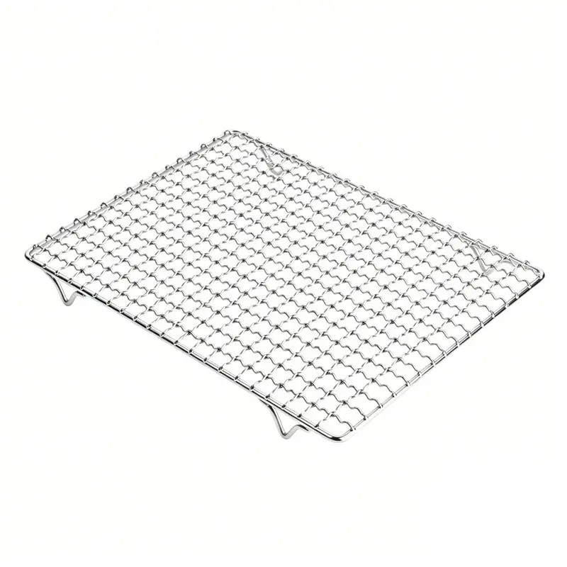 Rectangular steel wire woven wave mesh cooling rack